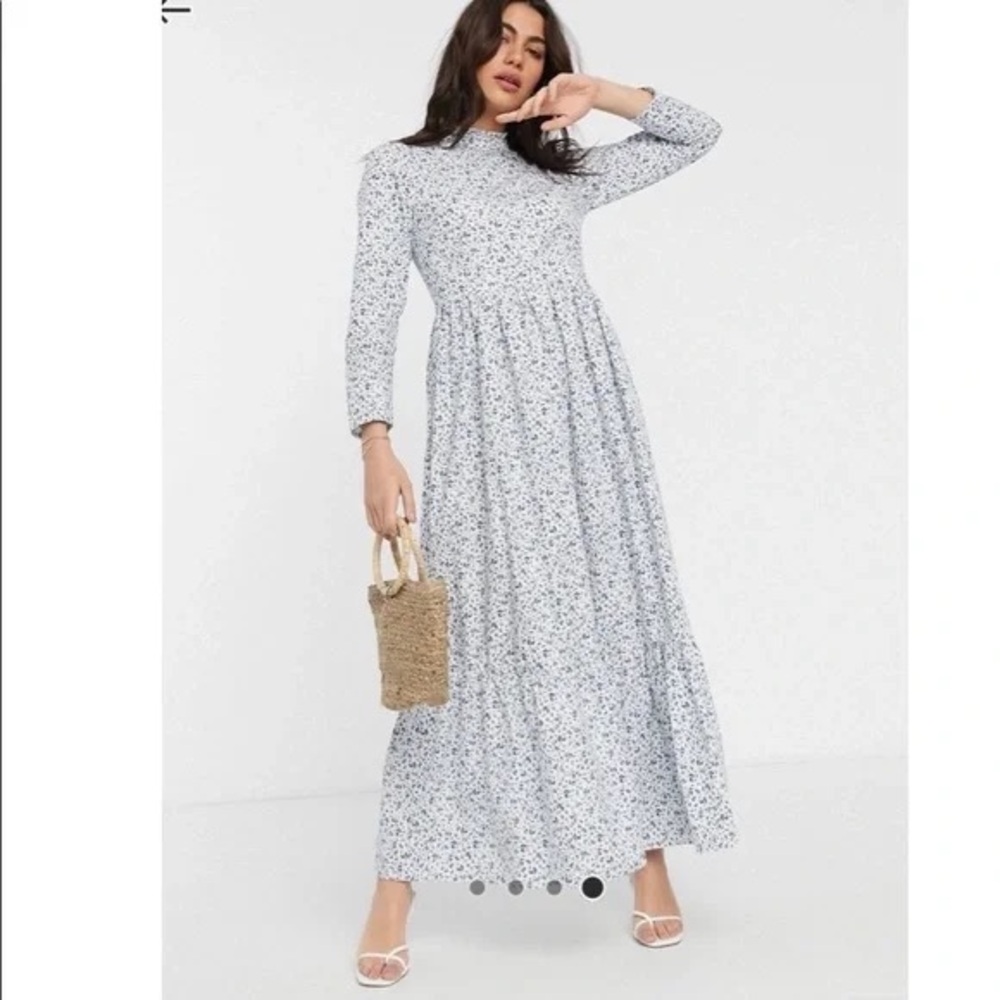 ASOS Floral Long Sleeve Maxi Dress